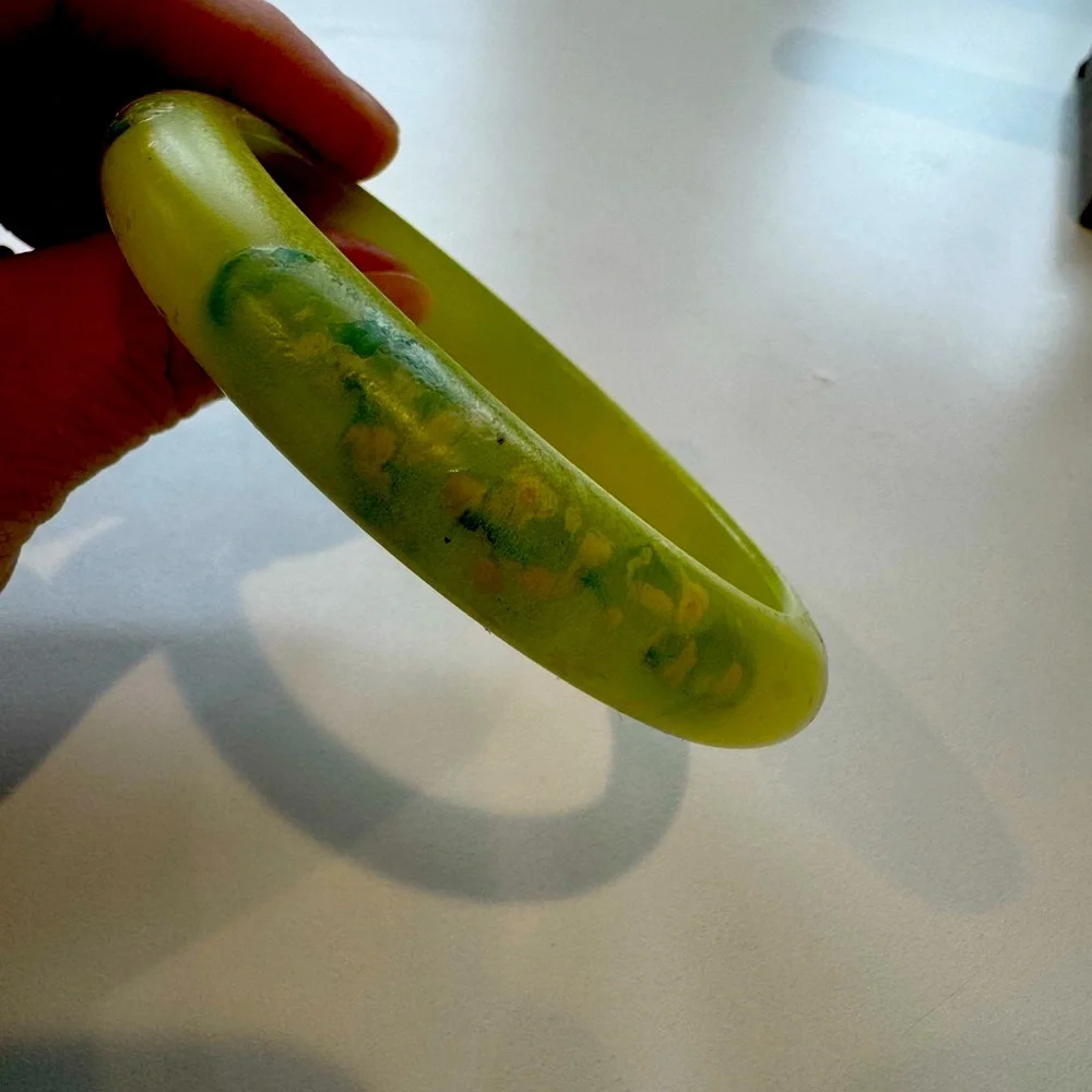 Pale Green Bangle Bracelet. Used.